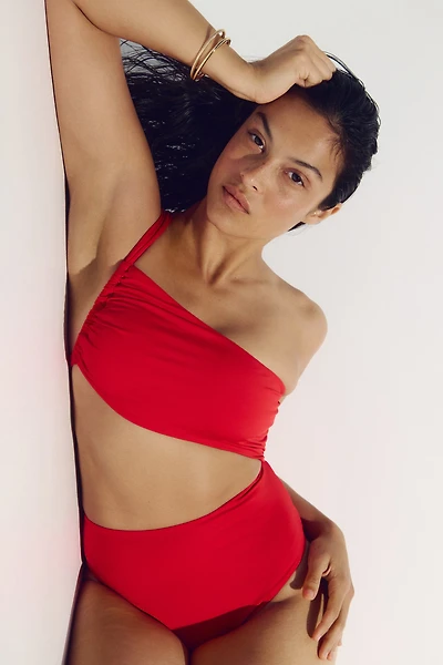 One-Shoulder Cutout Swimsuit