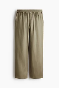 Easy Care Loose-Fit Linen-Blend Pants