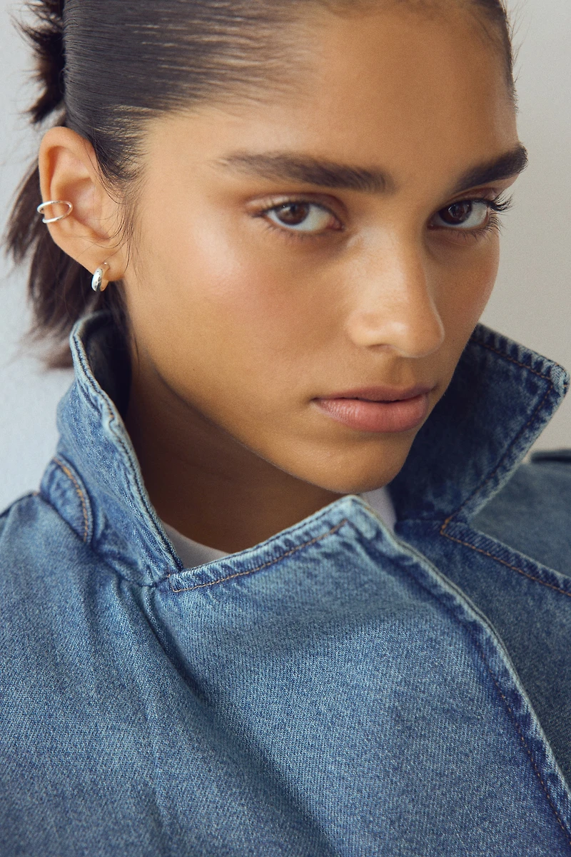 Double-Breasted Denim Jacket