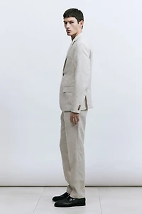 Slim-Fit Linen Suit Pants