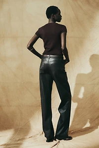 Fine-Knit Mock Turtleneck Top