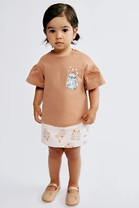 Cotton Top with Printed Motif