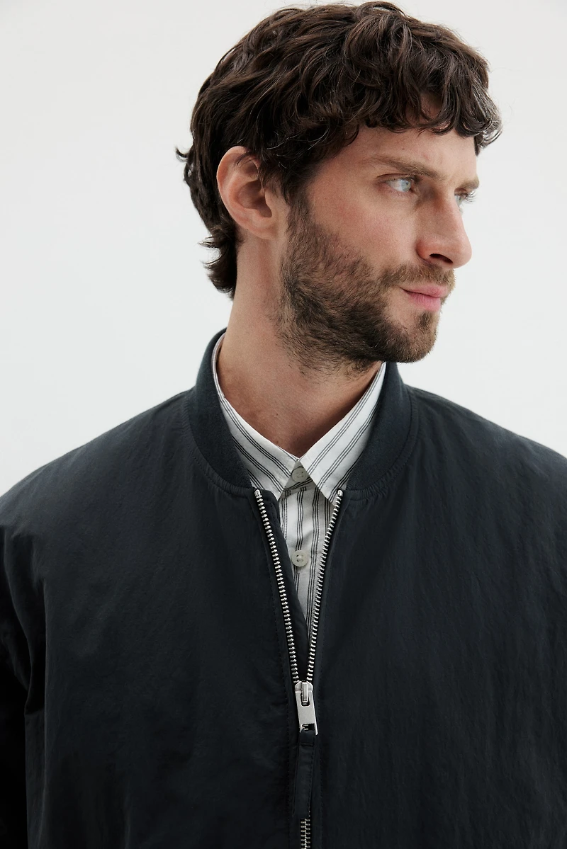 Blouson d'aviateur ample en nylon