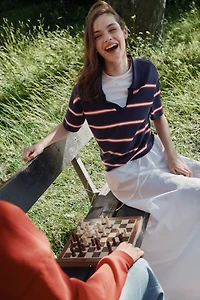 Polo ample en fin tricot