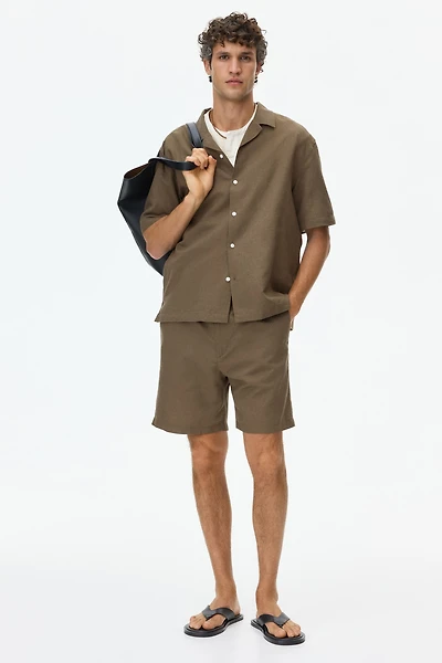Relaxed-Fit Linen-Blend Resort Shirt