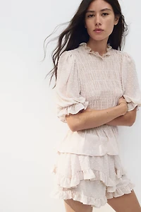 Smocked Plumeti Blouse