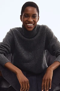 Loose-Fit Turtleneck Sweater