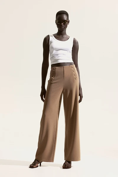 Button-front Pants
