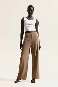 Button-front Pants