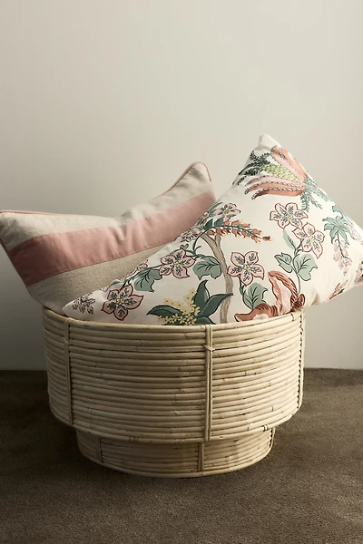 Low Rattan Storage Basket