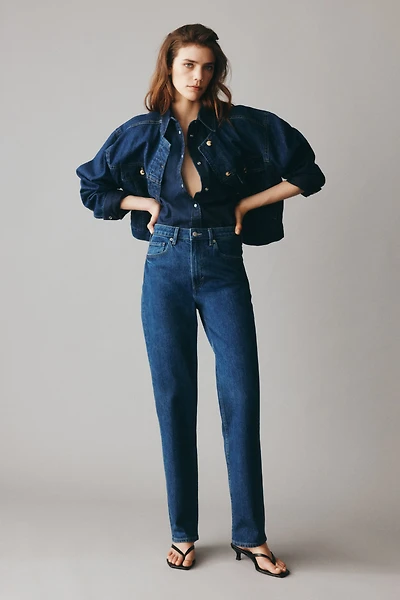 Slim Straight High Ankle Jeans