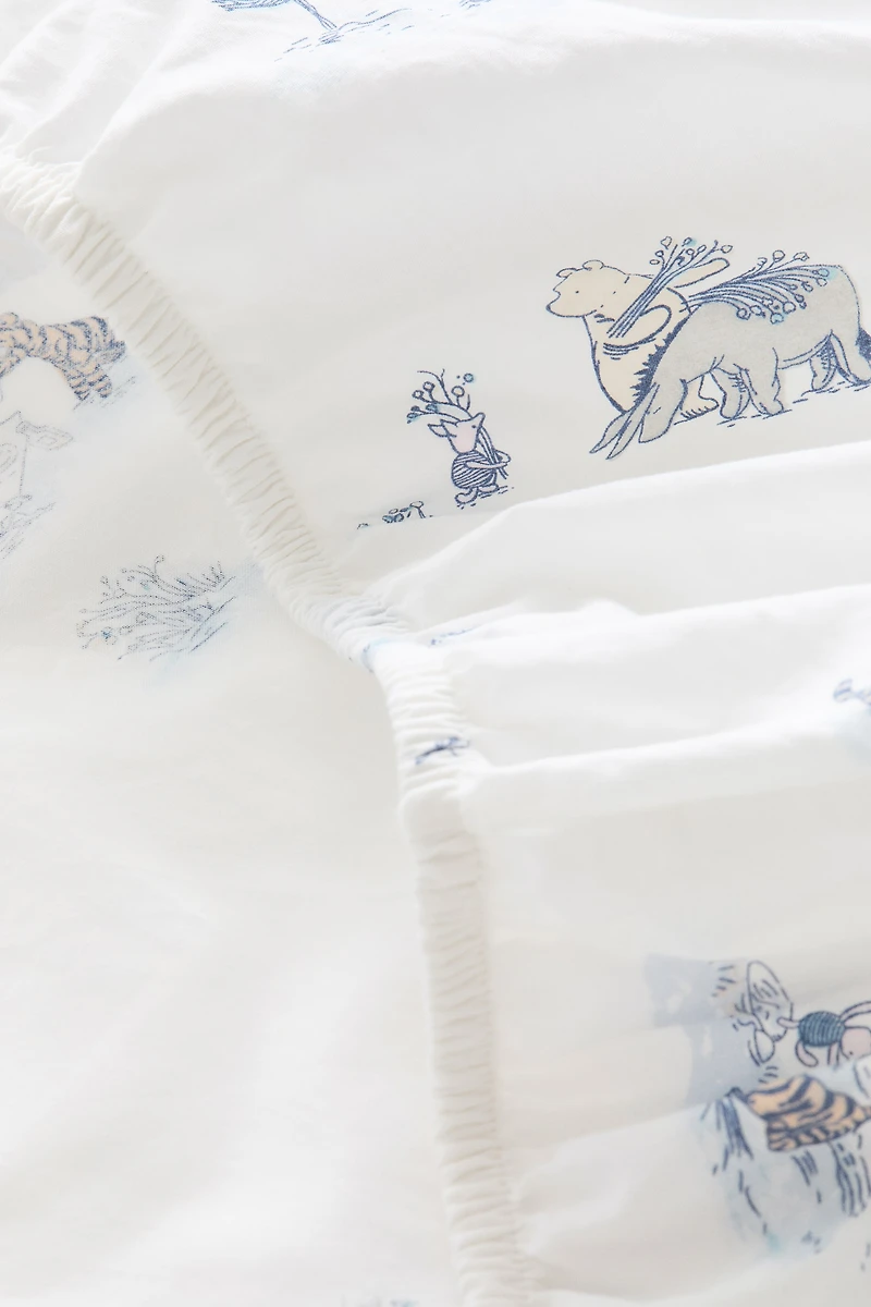 Patterned Percale Fitted Sheet