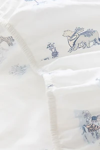 Patterned Percale Fitted Sheet