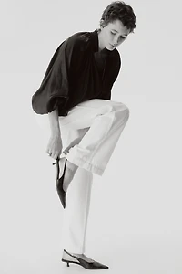 Jean large taille haute