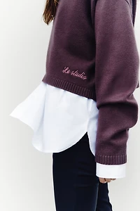 Loose-Fit Cotton-Blend Sweater