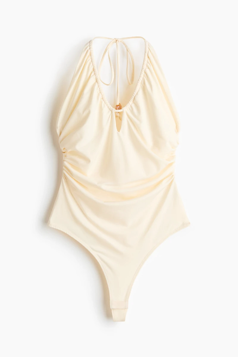 Draped Halterneck Bodysuit