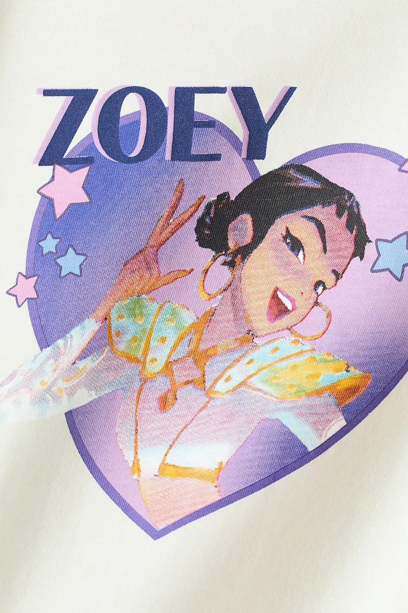 T-shirt en coton avec motif imprimé