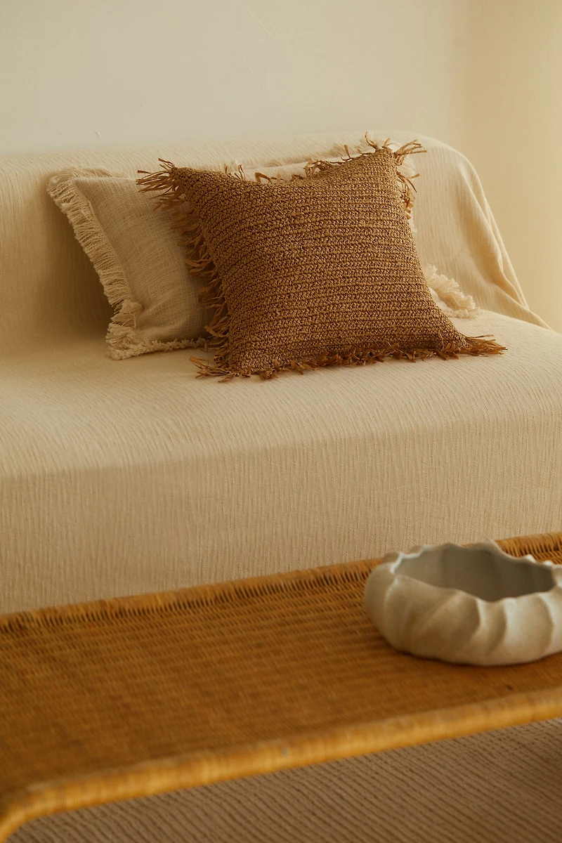 Paper Straw Cushion Cover