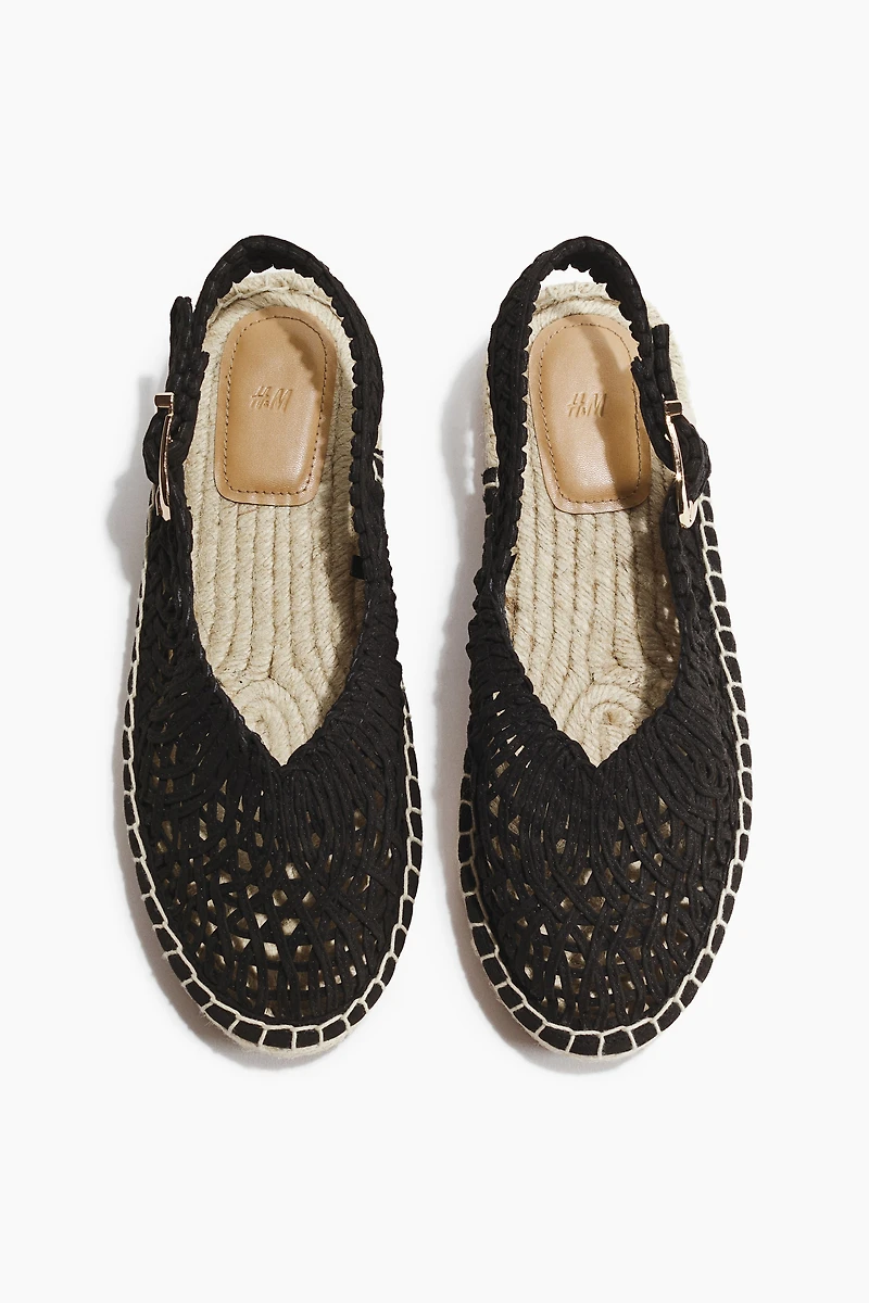 Espadrilles à lanières entrecroisées
