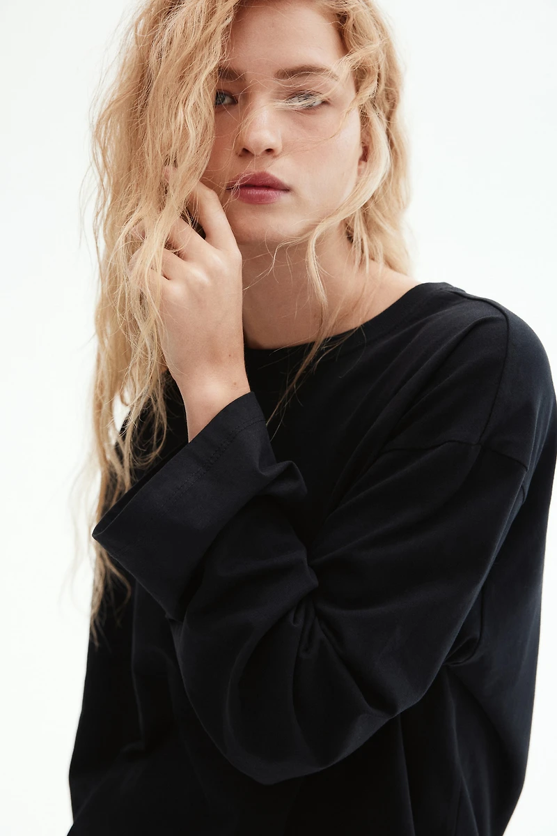 Long-Sleeved Cotton Top