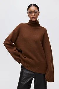 Cashmere-Blend Turtleneck Sweater