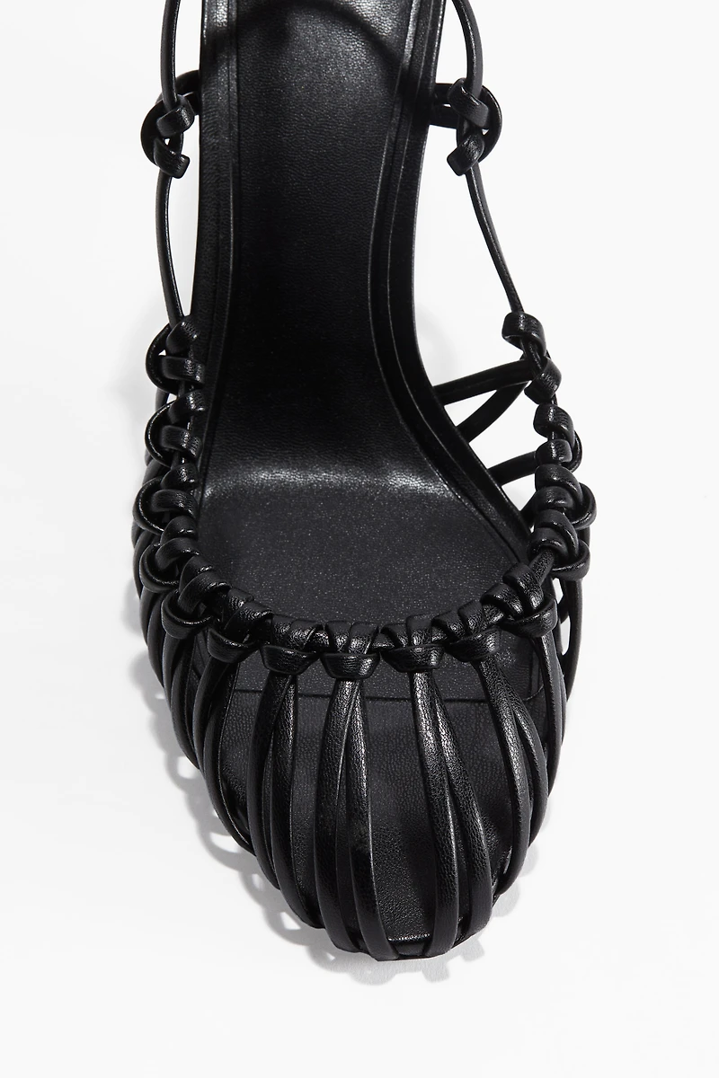 Heeled Slingbacks with Knots