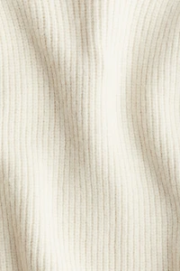 Rib-Knit Mock Turtleneck Sweater