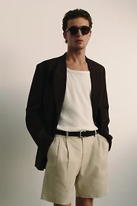 Relaxed-Fit Linen-Blend Shorts