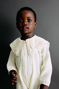 Cotton muslin romper suit