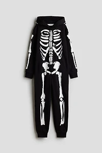 Printed Sweatshirt Jumpsuit