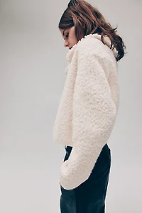 Bouclé Cardigan with Collar