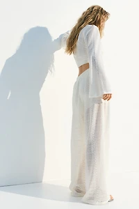 Lace-Look Pull-On Pants