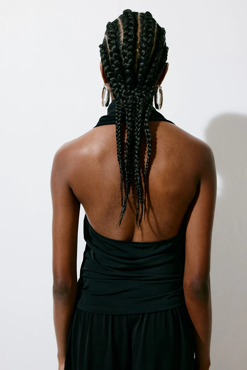 Haut asymétrique avec col écharpe