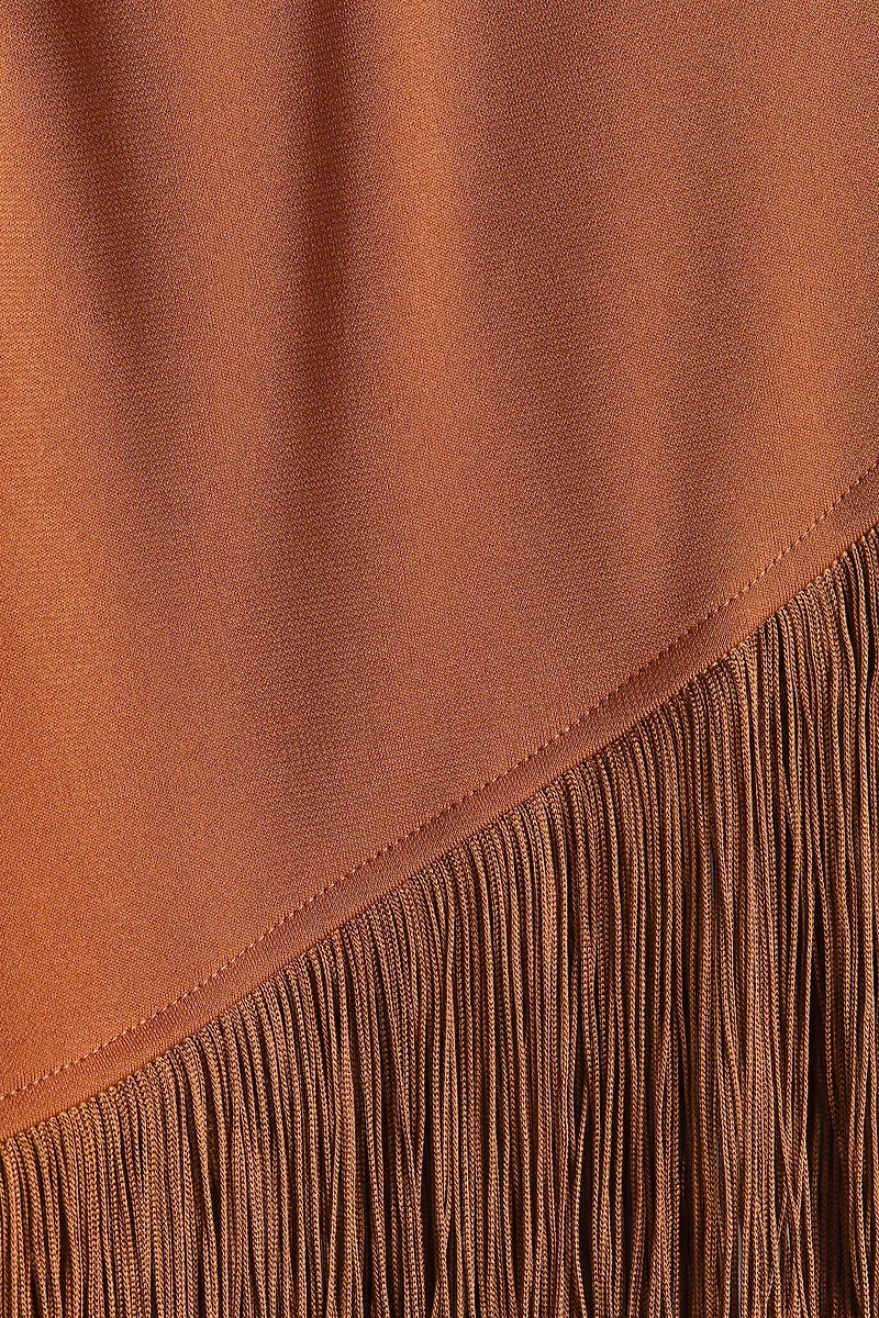 One-Shoulder Top with Fringe