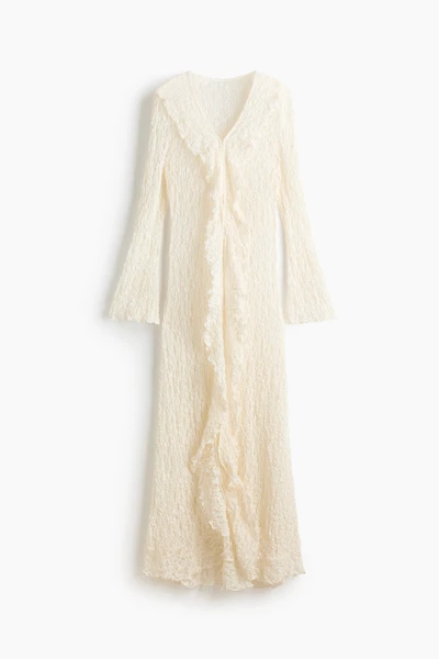 Flounced Lace-Look Dress