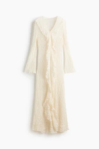 Flounced Lace-Look Dress