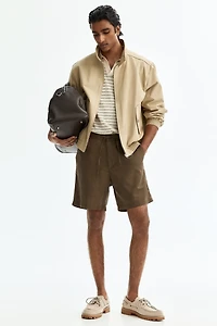 Regular-Fit Linen-Blend Shorts