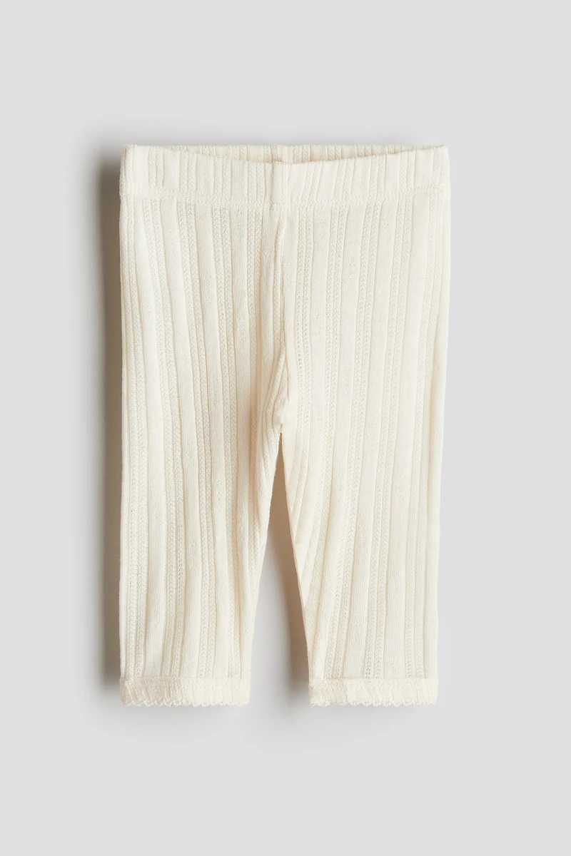 Legging en jersey de coton pointelle