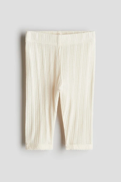 Pointelle Cotton Jersey Leggings