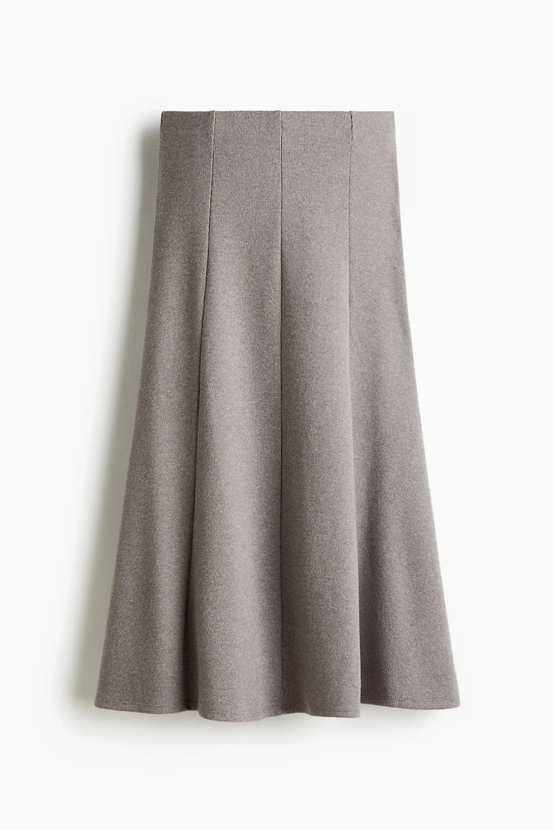 Fine-Knit Midi Skirt