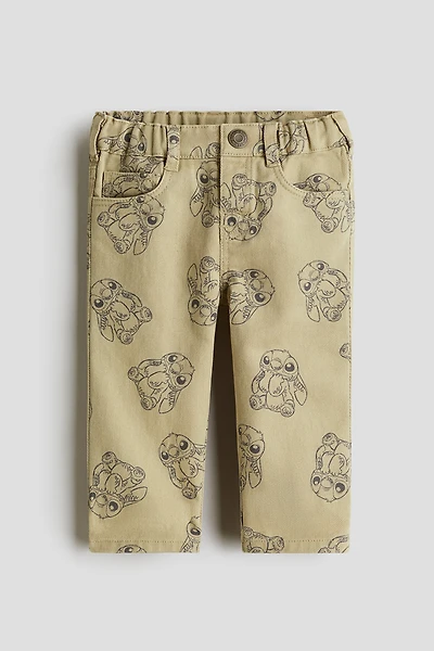 Printed Twill Pants