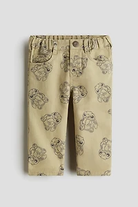Printed Twill Pants