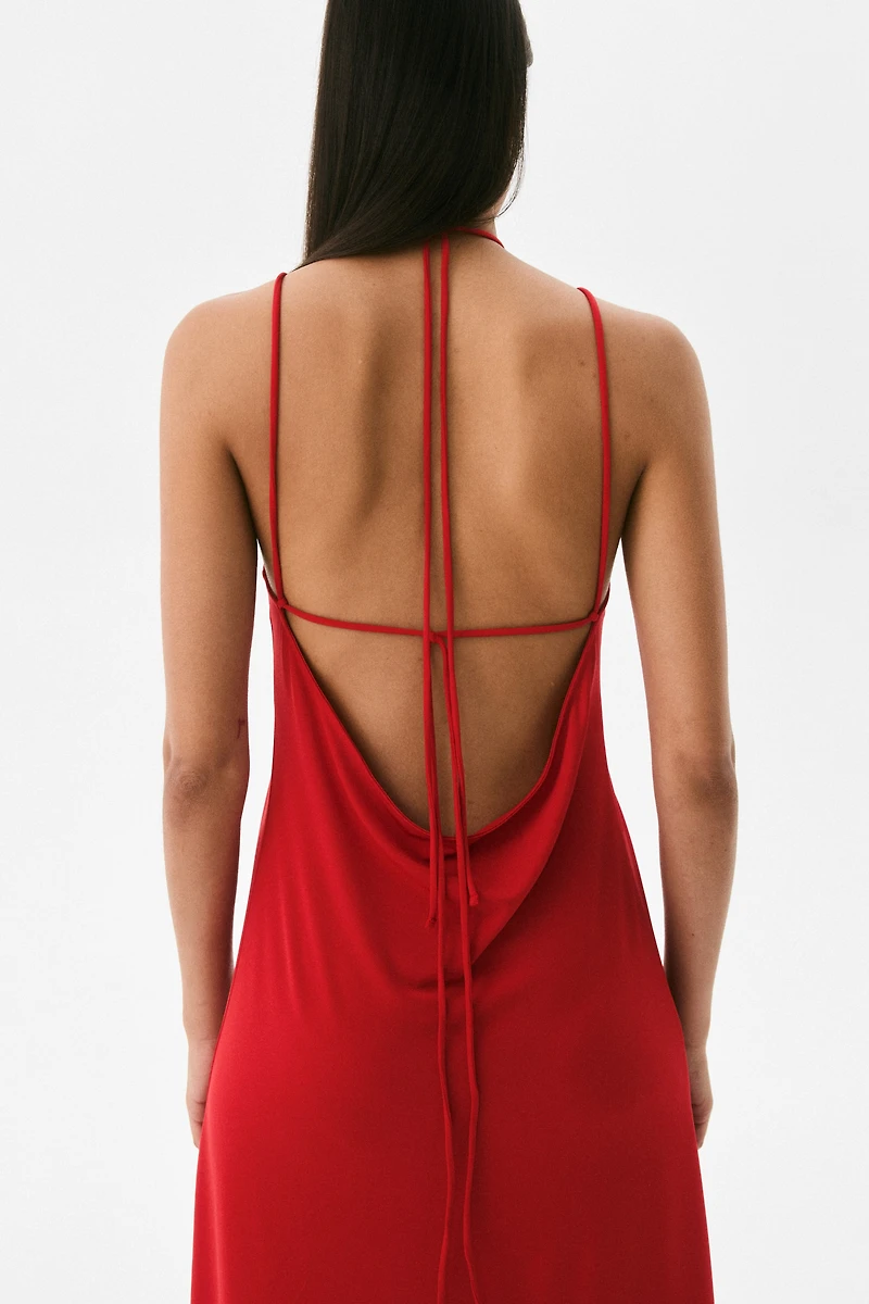 Draped Halterneck Dress