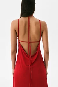 Draped Halterneck Dress