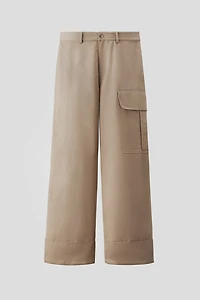 Pantalon cargo à revers
