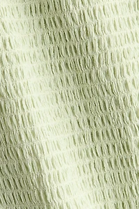 Smocked Boat-Neck Top