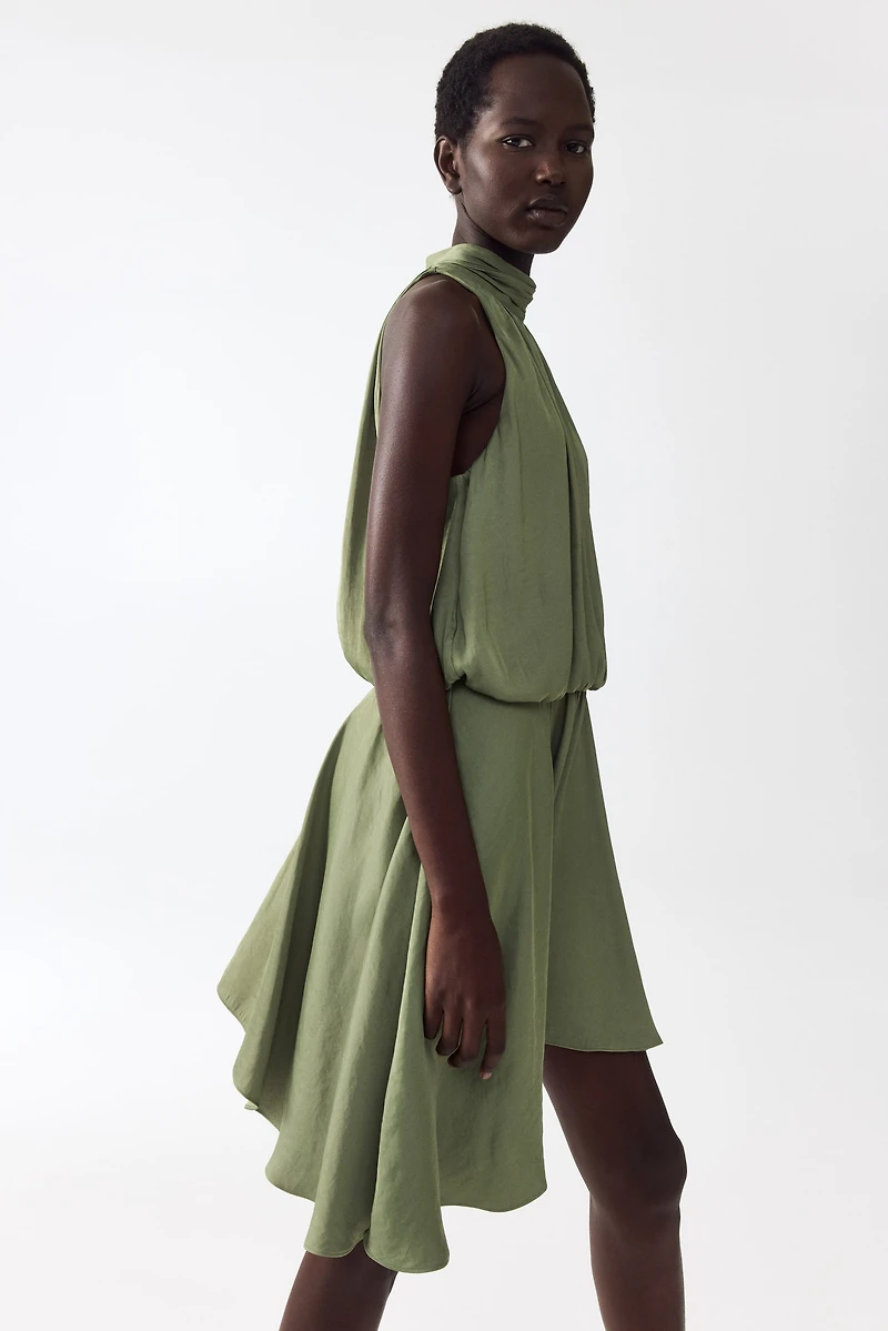 Dress with Asymmetric Skirt