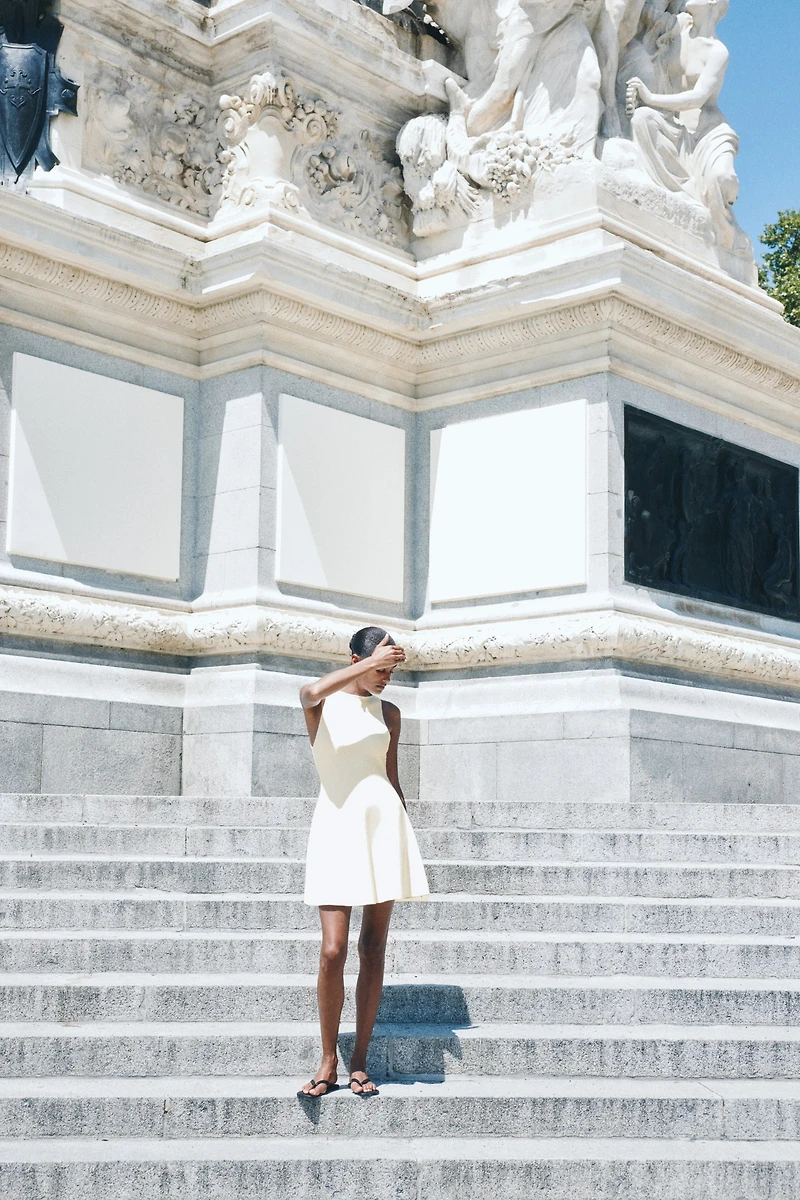 Robe en tricot côtelé