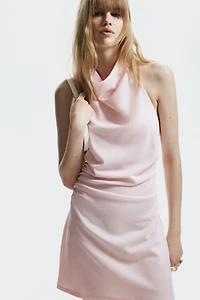 Draped Halterneck Dress