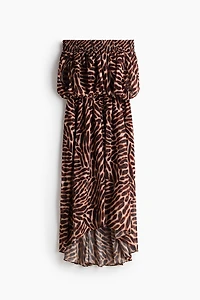 Robe à épaules nues en mousseline